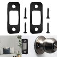 thumbnail image 2 of 2pc Door Mortice Latch Keep Tubular Latch Deadbolt Strike Plate with Screws, 2 of 8