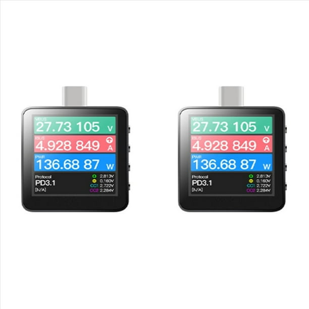 2X Probador de Carga Rápida USB-C Portátil Power-Z KM003C PD3.1 QC5.0 Voltímetro Digital y Amperímetro Probador de Banco de Energía
