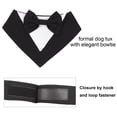 thumbnail image 3 of Bandana formal para perro, boda, perro, boda, con pajarita, disfraz de cumpleaños para perro, traje formal ajustable para perro mediano (L, negro), 3 of 5