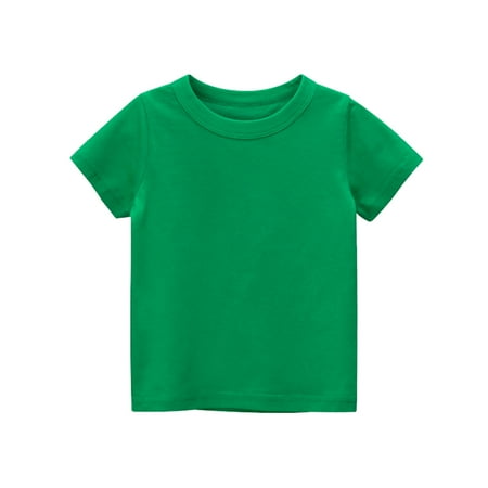

Toddler Kids Girls Boys Short Sleeve Basic T Shirt Casual Summer Tees Shirt Tops Solid Color 2t Top Boy