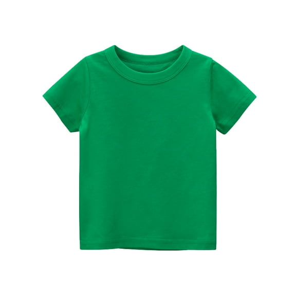WUANDIXFA Tshirts for Kids Boys T-Shirts Kids Short Sleeve Crewneck Solid Basic Tees Casual Tops Shirts for Kids Boys Cool Green,8 Years