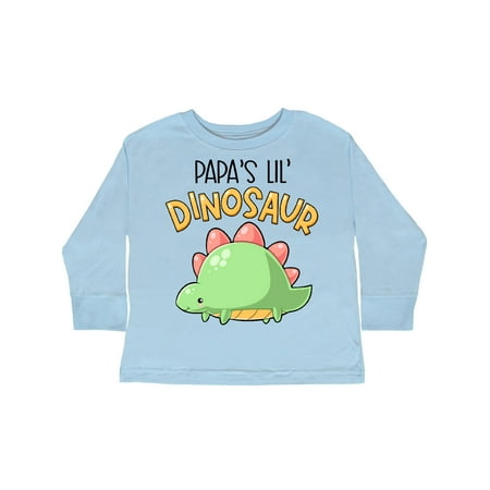 

Inktastic Papa s Lil Dinosaur withCute Stegosaurus Gift Toddler Boy or Toddler Girl Long Sleeve T-Shirt