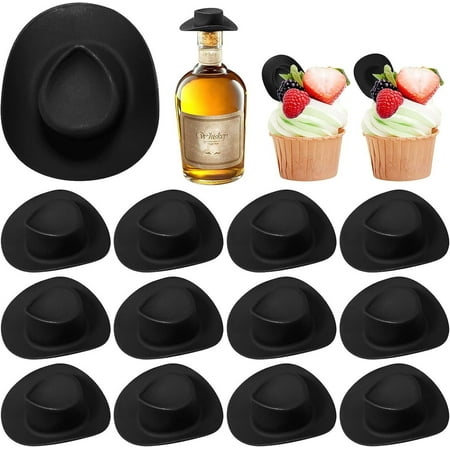 

Zougou Mini Western Cowboy Hat Hat Doll Hat Plastic Cute Doll Hat Party Decoration Accessory Black