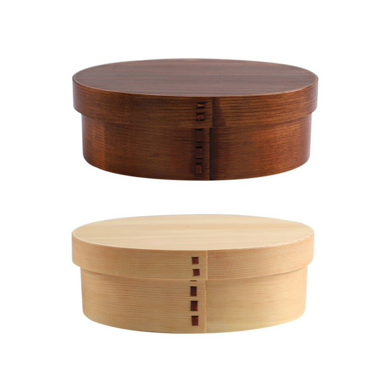 Traditional Wooden Bento Box - Japanese Cedar - Square or Ellipse Shape  from Apollo Box