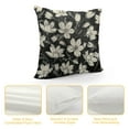 thumbnail image 4 of YINGXI Black Floral Block Print , Vintage Cottage Style black Cream Decorative Throw Pillow Cases Outdoor Cushion Covers Rustic Farmhouse Decoration Sofa Couch Bed Decor 24x24in, 4 of 5