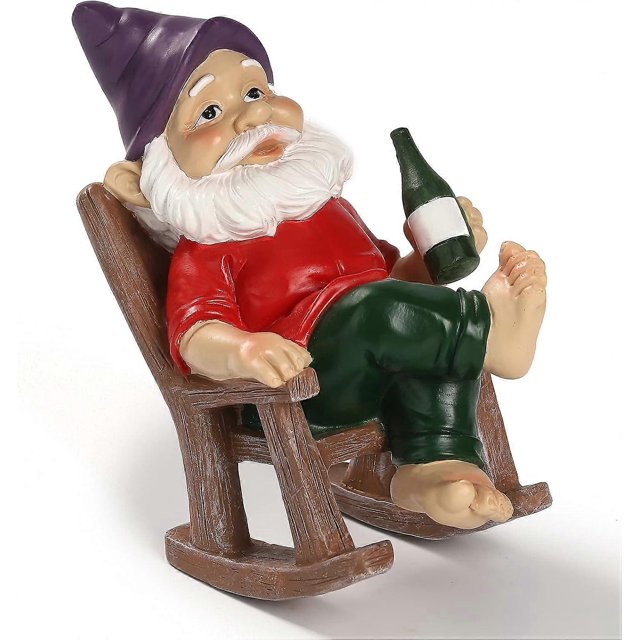 Statue de Nain de Jardin, Décorations Extérieures Peintes à la Main, Cadeaux Parfaits pour Famille et Amis, Figurine en Résine Résistante aux Intempéries, Design Accrocheur