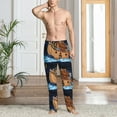 thumbnail image 5 of JUNZAN Men's Pajama Pants Ocean Scene with Noah's Ark Sleepwear Pants PJ Bottoms Drawstring and Pockets, 5 of 6