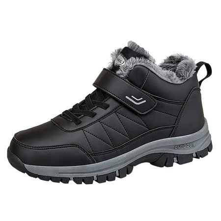 Lovers Shoes Boots for Winter Snow Boots for Men Slip on Mens Boys Short Bootie Mens Snow Boots Size 13 Outdoor Winter Warm Shoes Mens Snow Boots Size 12W Ankle Snow Boots