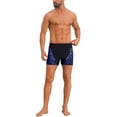 thumbnail image 2 of INSPIRE CHIC Men's Printed Stretch Waist Summer Surfing Swimming Shorts 30 Royal Blue, 2 of 4