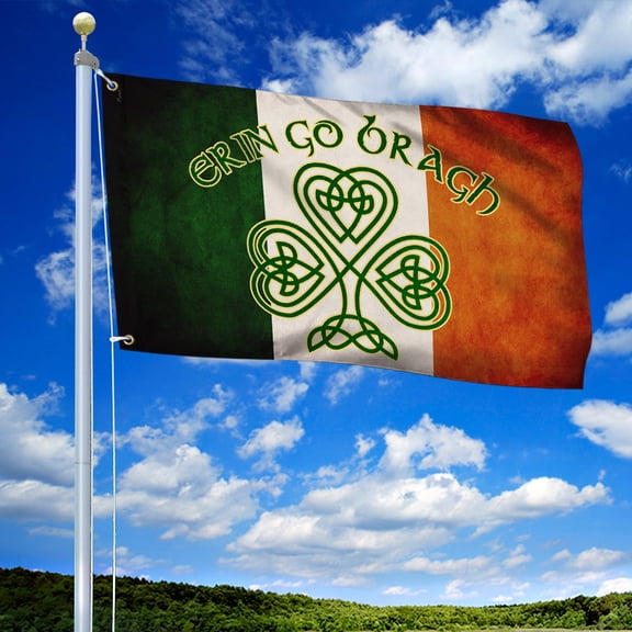 Irish Grommet Flag Erin go bragh BNT429GF - 3x5 ft., No Flag Pole Rings
