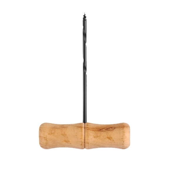 HEMLBOYW T-shaped Hole Opening Tool Wooden Handle Hole Drill Bit Woodworking Engraving Tool Manual Hole