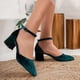 thumbnail image 5 of Marcelle - Zapatos de novia de terciopelo verde esmeralda esmeralda 27 CM, 5 of 6