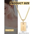 thumbnail image 3 of 1set Personalized Initial Tag Pendant Necklace Gold Initial Letter Pendant Necklaces for Men Women Gifts for DIY Letter I, 3 of 9