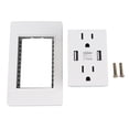 thumbnail image 1 of USB Charger Wall Outlet, USB Wall Outlets 2 US Plug Port White Overload   for Home, 1 of 7
