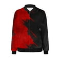 thumbnail image 4 of LOVZFMLL Vestes pour Femmes Cardigan Imprimé Veste Zippée Veste à Manches Longues Veste Décontractée, 4 of 5