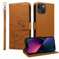 thumbnail image 1 of Funda Cartera GANGXUN con Diseño de Perrito en Relieve para iPhone 14 Plus , Protección 360° con Ranuras y Correa Desmontable, 1 of 6