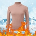 thumbnail image 2 of Winter clothing for women Winter Tops For Women Crew Neck Lined Thermal Thermal Underwear Slim Tops Long Sleeve Thermal Shirts, 2 of 5
