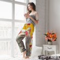 thumbnail image 5 of Salouo Floral Sunglasses Cat Art Print Women's Pajama Pants Casual Loose Sweatpants PJs Flowy Pants Drawstring Palazzo for Women Wide Leg Pants Lounge Pajama -Small, 5 of 8