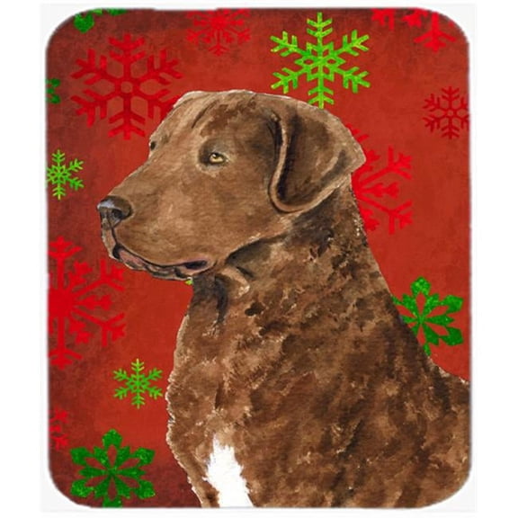 Carolines Treasures Chesapeake Bay Retriever Snowflakes Christmas Mouse Pad