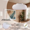 thumbnail image 3 of Candil colgante LED Gamalux 3 niveles de brillo blanco PVC, 3 of 8