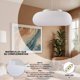 thumbnail image 3 of Candil colgante LED Gamalux 3 niveles de brillo blanco PVC, 3 of 8