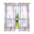 thumbnail image 6 of Yayeee Window Curtains Light Filtering 63"x42" Grommet Panel Pair Home Living Room Decor, Pink Skates, 6 of 7