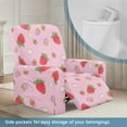 thumbnail image 3 of Kuiaobaty Strawberry Flower Print Recliner Couch Cover for Pets Kids Reclining Sofa Slipcover that Stay in Place Durable Recliner Chair Cover with Elastic Bottom Reclining Slipcover Breathable, 3 of 8