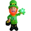 ToyExpress 6FT St Patrick Standing Leprechaun Inflatable for Yard Garden Decorations, Indoor and Outdoor Theme Party Decoration, Yard, Garden, Lawn Ornaments with LED Light Build-in