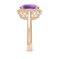 thumbnail image 5 of ANGARA Natural 4.75 Ct. Amethyst with Diamond Halo Ring in 14K Rose Gold for Women (Ring Size: 12), 5 of 11
