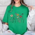 thumbnail image 5 of Giftesty Blouses for Women Dressy Casual Women Mother's Day Gift Mom Flower Print Short Sleeve Round Neck T-shirt Pattern Top, 5 of 7