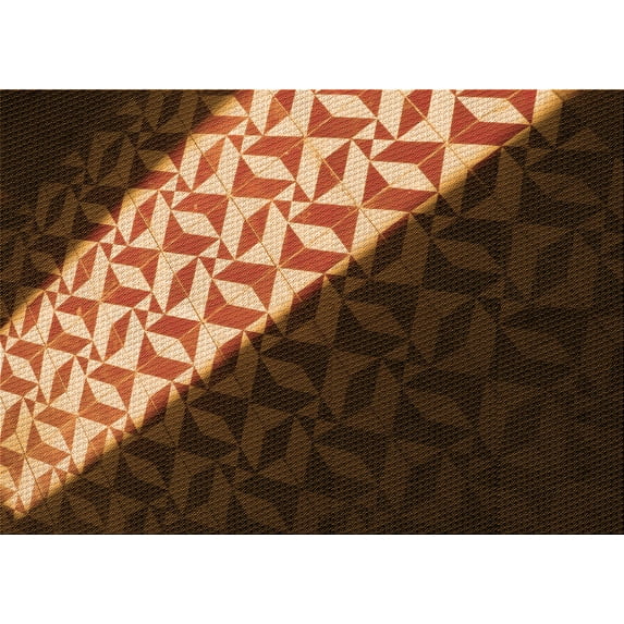 Ahgly Company Indoor Rectangle Patterned Blood Night Red Area Rugs, 4' x 6'