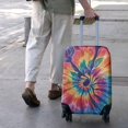 thumbnail image 3 of Colorful Rainbow Tie Dye Spiral Pattern Luggage Cover Fashion Suitcase Cover Baggage Covers Fit 25-28 Inch Luggage (Go Travel), 3 of 5