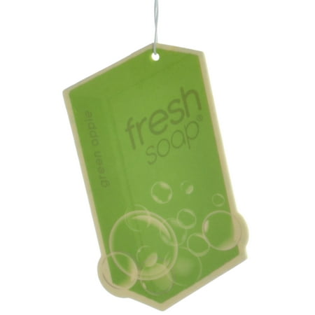 Fresh Soap Car Air Freshener Cardboard Hanging Long Lasting Scent, Green (Best Long Lasting Car Scent)