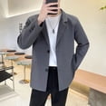 thumbnail image 2 of Chaqueta corta para hombre, abrigos cortos, para fiesta, tallas grandes, trajes y blazers para hombre, ropa informal, elegante, sencilla, con botones, 2 of 5