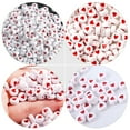 thumbnail image 4 of SHISUYAN DIY Round Heart Beads for Craft Making Acrylic Red Color Lightweight and Portable 500pcs, 4 of 8