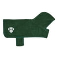 thumbnail image 2 of DII Hunter Green Embroidered Paw Medium Pet Robe, 2 of 5