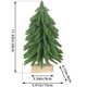 thumbnail image 3 of Adornos navideños, mini árbol de Navidad, mini pino, cepillo para botellas, árbol artificial con base de madera para decoración de mesa, árboles de Navidad., 3 of 7
