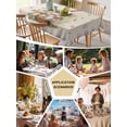 thumbnail image 6 of Easter Bunny, Tablecloth Rectangle Table Cloth 60x102, Waterproof Tablecloth Outdoor Table Cloth, Retro Watercolor Flowers Egg Plaid Purple Washable Table Cover for Kitchen Dinning Party, 6 of 8