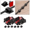 thumbnail image 1 of 100 Uds.Clips adhesivos para cables, clips autoadhesivos para cables, gestión de cables, abrazaderas de soporte para cables, soporte para bridas de ca Negro Soledad clips adhesivos para cables, 1 of 9