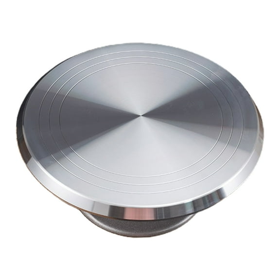 10" Cake Decorating Turntable Round 360° Rotating Stainless Steel Cake Stand Platform Household Revolving Cake Tools