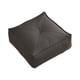 thumbnail image 4 of Cojín de suelo cuadrado decorativo cómodo de piel sintética para patio al aire libre negro, 4 of 9