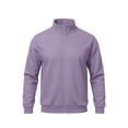 thumbnail image 2 of Full Zip Sports Men's Jacket Solid Color Stand Collar Long Sleeve T-Shirt Casual Outerwear Lightweight Loose Fit Top For Daily Activities, 2 of 6