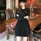 thumbnail image 1 of Mini vestido de punto interior sólido para mujer, estilo coreano, vestidos de suéter de manga larga cálidos, vestido de cintura elegante para mujer, Otoño e Invierno, 1 of 5