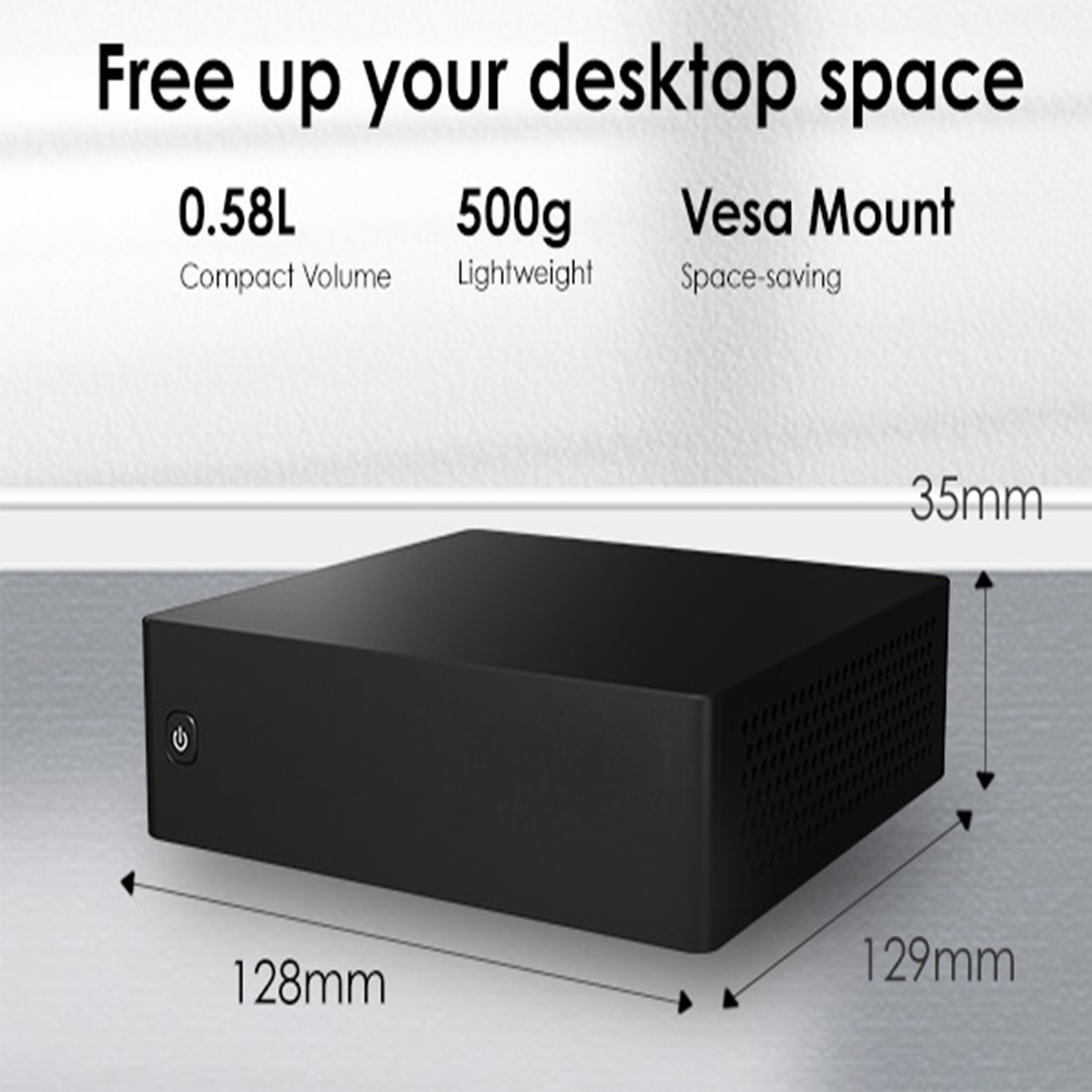 BRE NUC C06E Mini Pc,Intel N100Mini Desktop Computer, 16GB RAM, 512GB SSD, Black