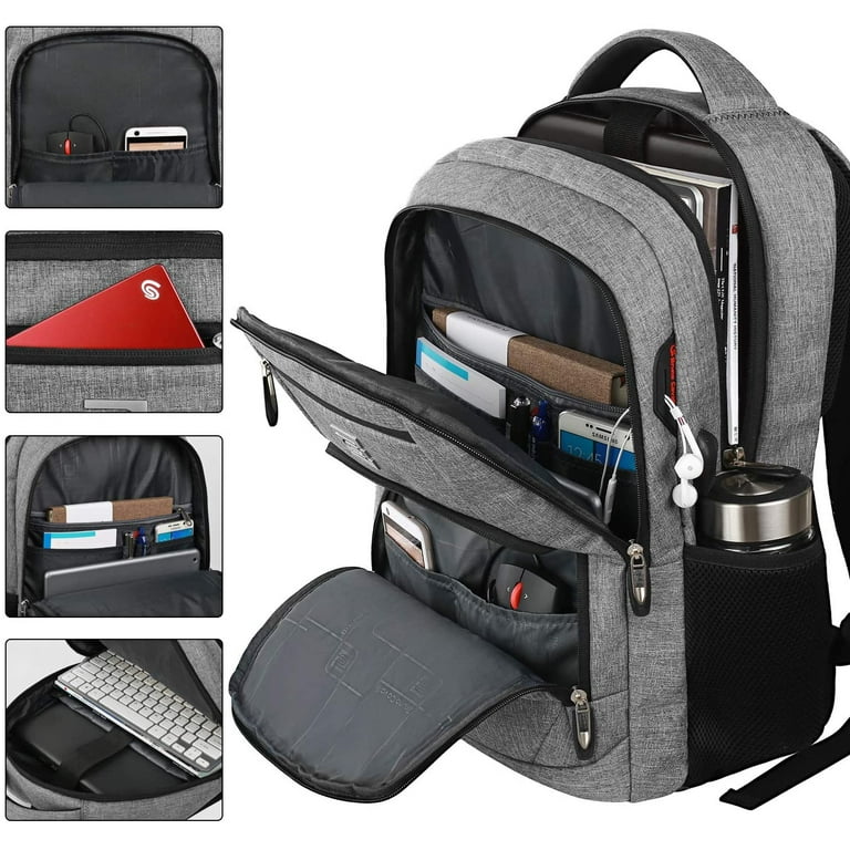 17 Inch Laptop Backpack, Business Anti Theft Slim Durable Laptops Backpack with USB Charging Port, Water Resistant College School Computer Bag Gifts 17 Inch Laptop Backpack, Business Anti Theft Slim Durable Laptops Backpack with USB Charging Port, Water Resistant College School Computer Bag Gifts