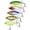 5pcs,3.14", variant on Whopper Fishing Lure for Bass Popper Top Water Fishing Lures with Floating Rotating Tail Barb Treble Hooks in Saltwater Freshwater Plopping Lures Kit
