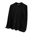 thumbnail image 1 of Jalioing Chandails Décontractés d'Hiver pour Hommes, Unis, à Manches Longues, Col Ras du Cou, Doublés en Molleton, Chandails à Texture Thermique, T-Shirt à Enfiler, 1 of 3