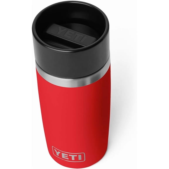 Rambler 12 oz Travel Bottle, Stainless Steel, Vacuum Insulated with Leakproof Commuter Cap, Rescue Red