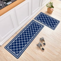 Herrnalise Kitchen Mat [2 PCS] Cushioned Anti-Fatigue Kitchen Rug, Waterproof Non-Slip Kitchen Mats and Rugs Heavy Duty PVC Ergonomic Comfort Foam Rug for Kitchen, Floor Home, Office, Sink, Laundry