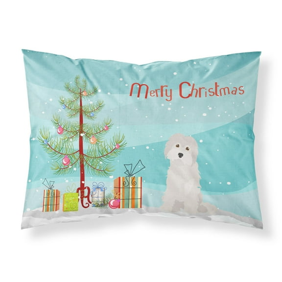 Carolines Treasures CK3501PILLOWCASE Maltese Design2 Christmas Tree Fabric Standard Pillowcase Standard multicolor